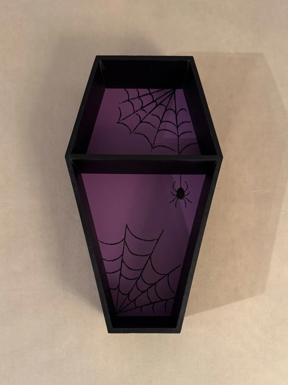 Target Bullseye Playground Halloween Coffin Display Box Black & Purple - New